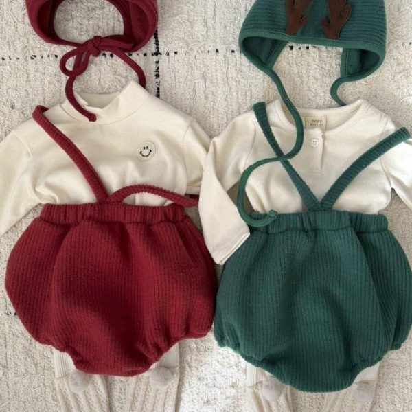 Jingle Bell Suspender Bloomer+Socks
