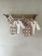 Multi Handmade Knit Suit with Bonnet - Image 5