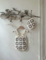 Multi Handmade Knit Suit with Bonnet - Image 9